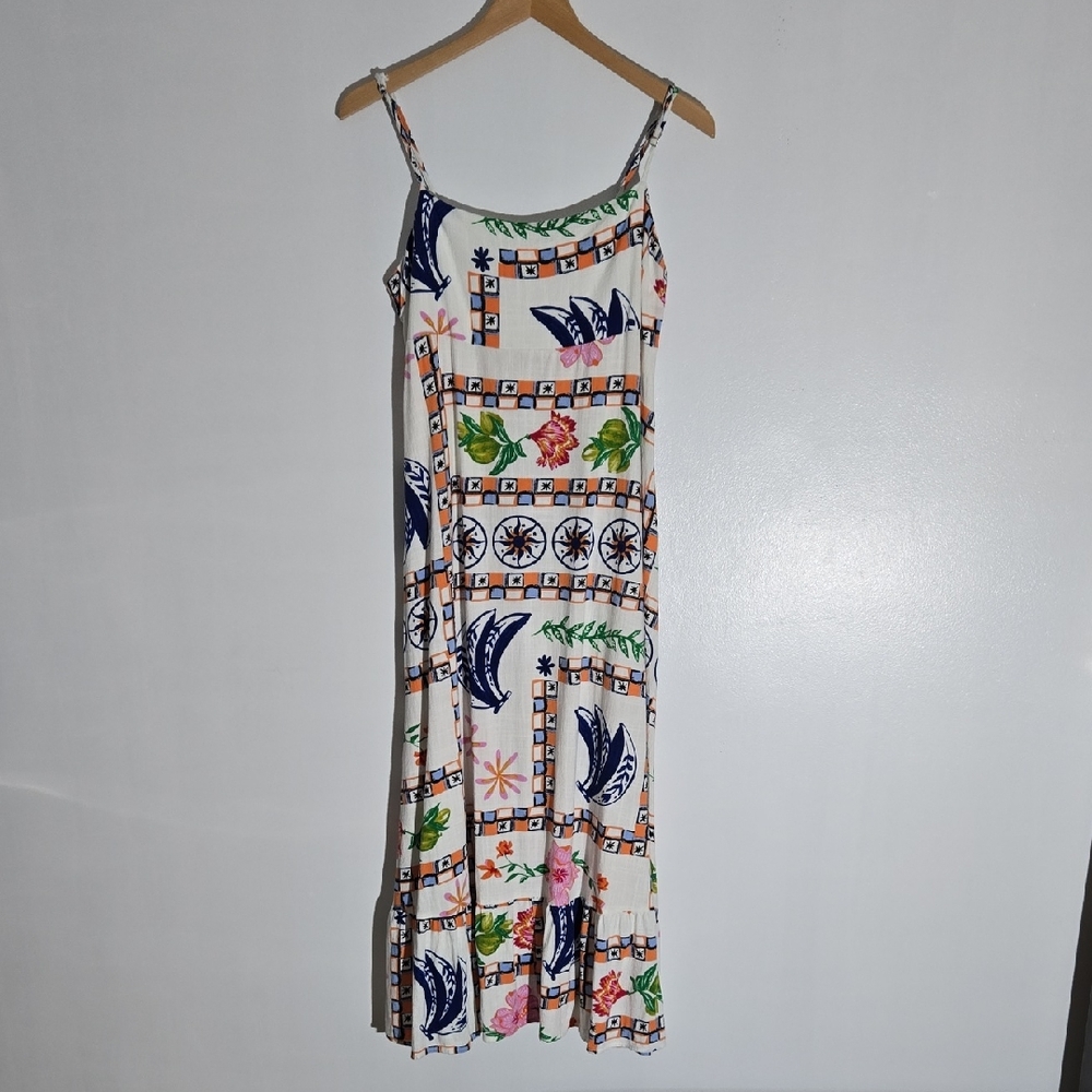 Label Of Love Colorful Floral Print Spaghetti Strap Maxi Dress